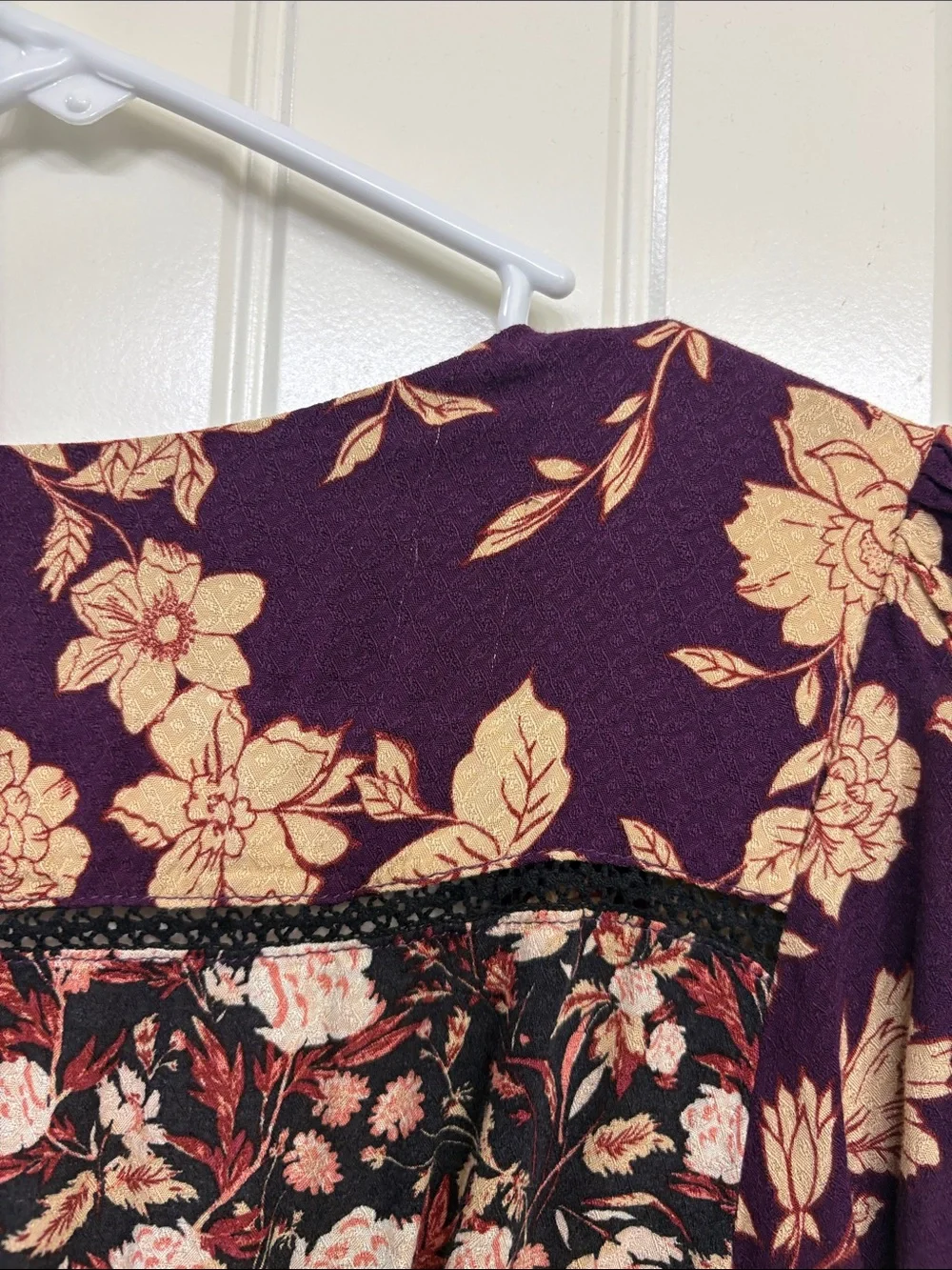 Free People Odette Floral Long Sleeve Tunic‎ Size L